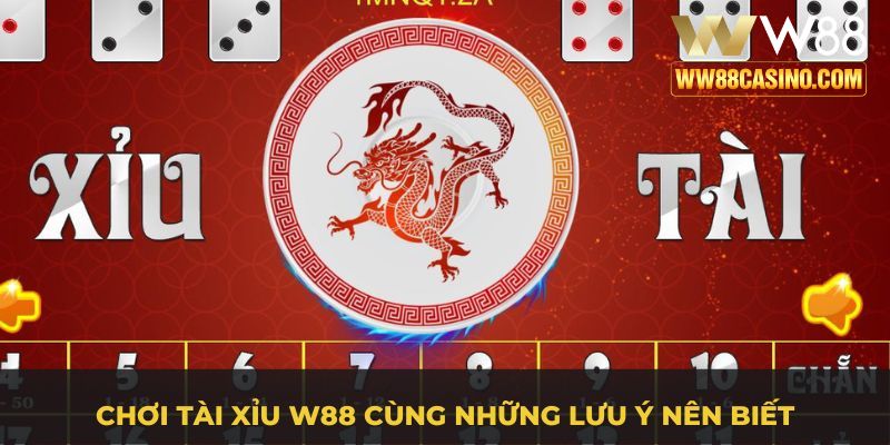 Chơi Tài xỉu W88 cùng những lưu ý nên biết