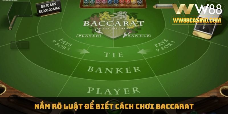 Nắm rõ luật để hiểu cách tham gia baccarat